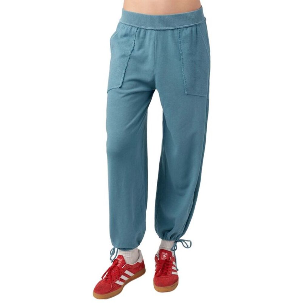 Project Social T Womens  Going Places Mixed Textured Pant, Blue